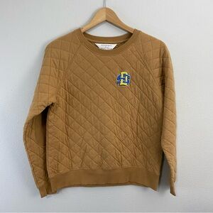 Boxer craft Brown Quilted South Dakota State University‎ Crewneck Pullover Small